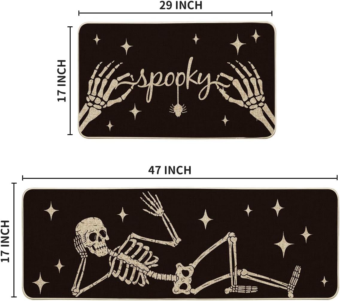 Halloween Kitchen Mat Set – Spooky Seasonal Floor Rugs