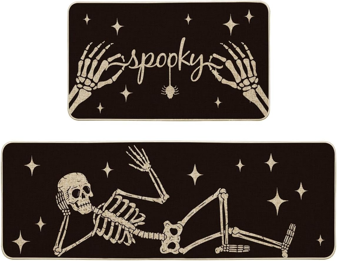 Halloween Kitchen Mat Set – Spooky Seasonal Floor Rugs