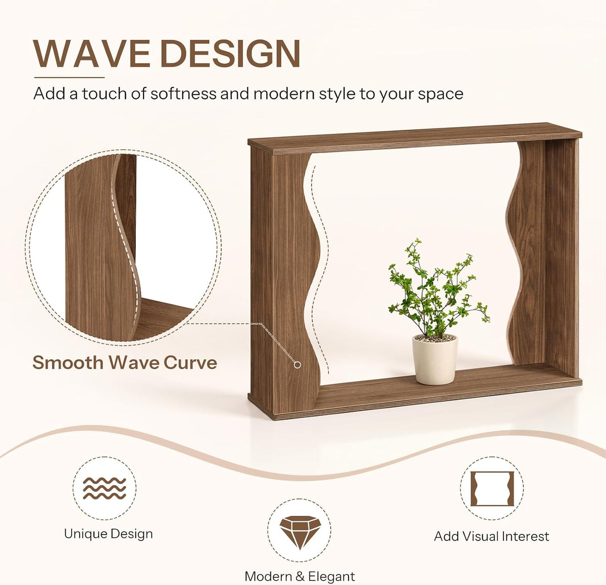 Narrow Console Table with Storage – Rustic Entryway & Sofa Table