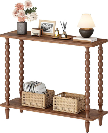 Mid-Century Console Table – 2-Tier Entryway & Sofa Table