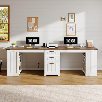 Farmhouse Adjustable Computer Desk – Versatile Home Office Workstation