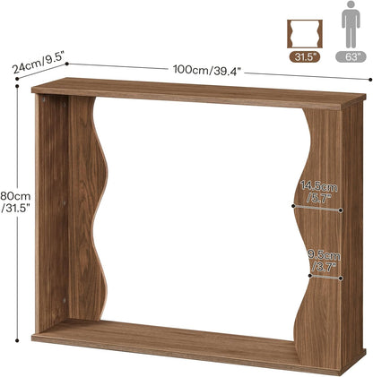 Narrow Console Table with Storage – Rustic Entryway & Sofa Table