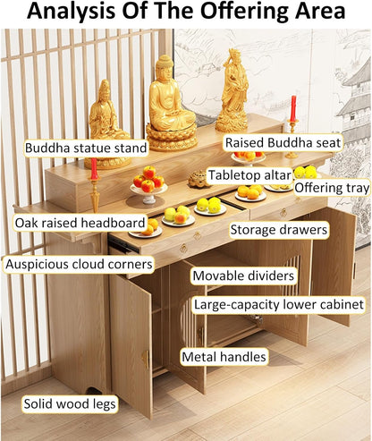 Traditional Home Shrine Cabinet with Storage – Elegant Altar & Display Furniture