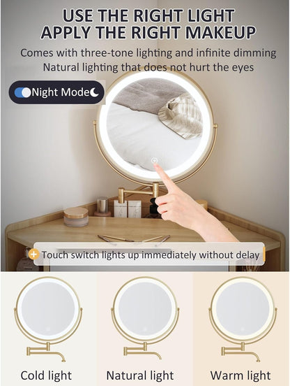 LED Full-Length Dressing Mirror – Adjustable Brightness & Modern Home Décor
