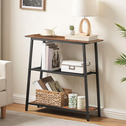 Narrow 3-Tier Console Table – Rustic Entryway & Sofa Table