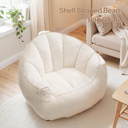Oversized Bean Bag Chair – Plush Faux Fur Lounge Sofa for Adults