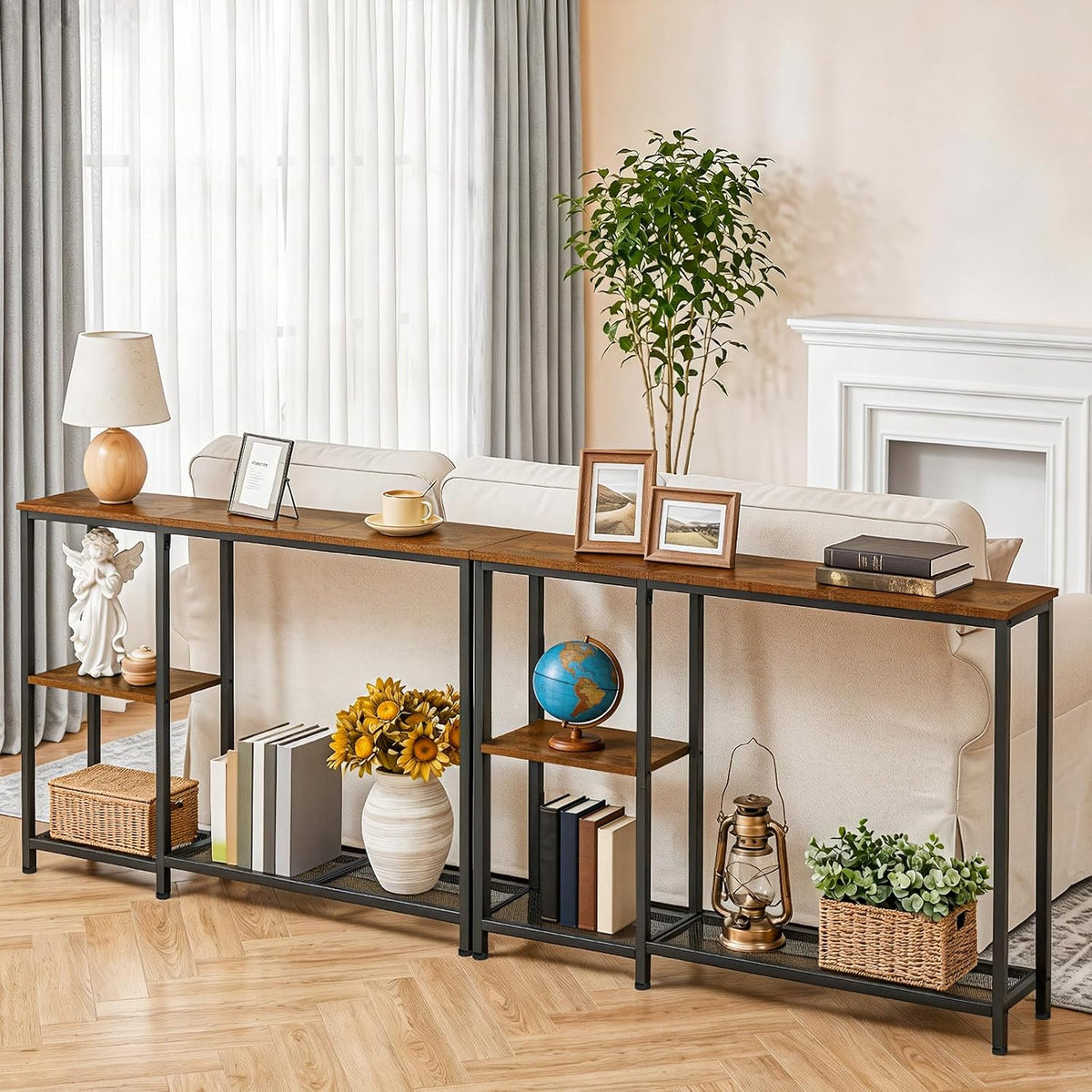 Extra-Narrow Console Table – Rustic Entryway & Sofa Table