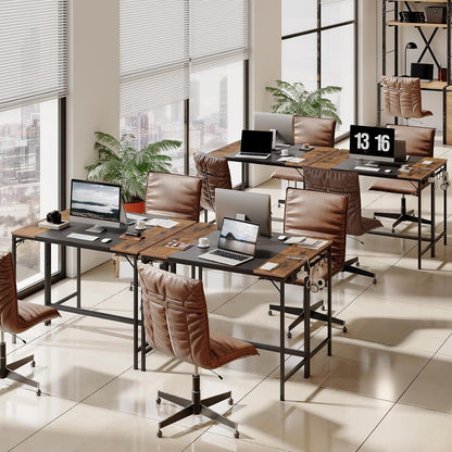 Compact Computer Desk with Power Outlet – Modern Home Office & Writing Table
